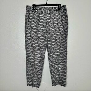 Ann Taylor Womens Margo Navy & White Patterned Dress Ankle Pants Size 10